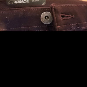 Jordache Mid Rise Skinny Wine Colored Pants